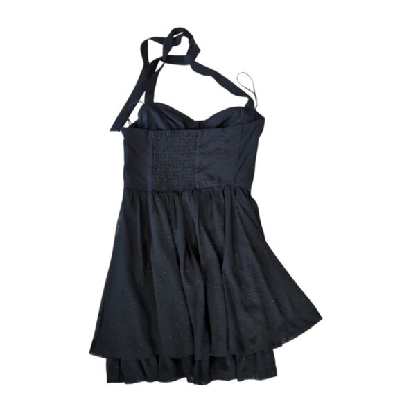 Guess Y2K Dark Fairy Whimsical Whimsigoth Swiss Dot Pin-up Halter Dress 6 - Picture 2 of 6